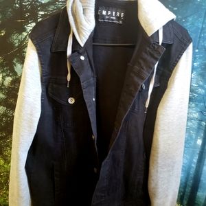 zumiez empyre black jean jacket hoodie